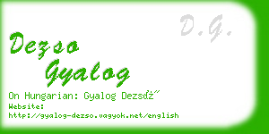 dezso gyalog business card